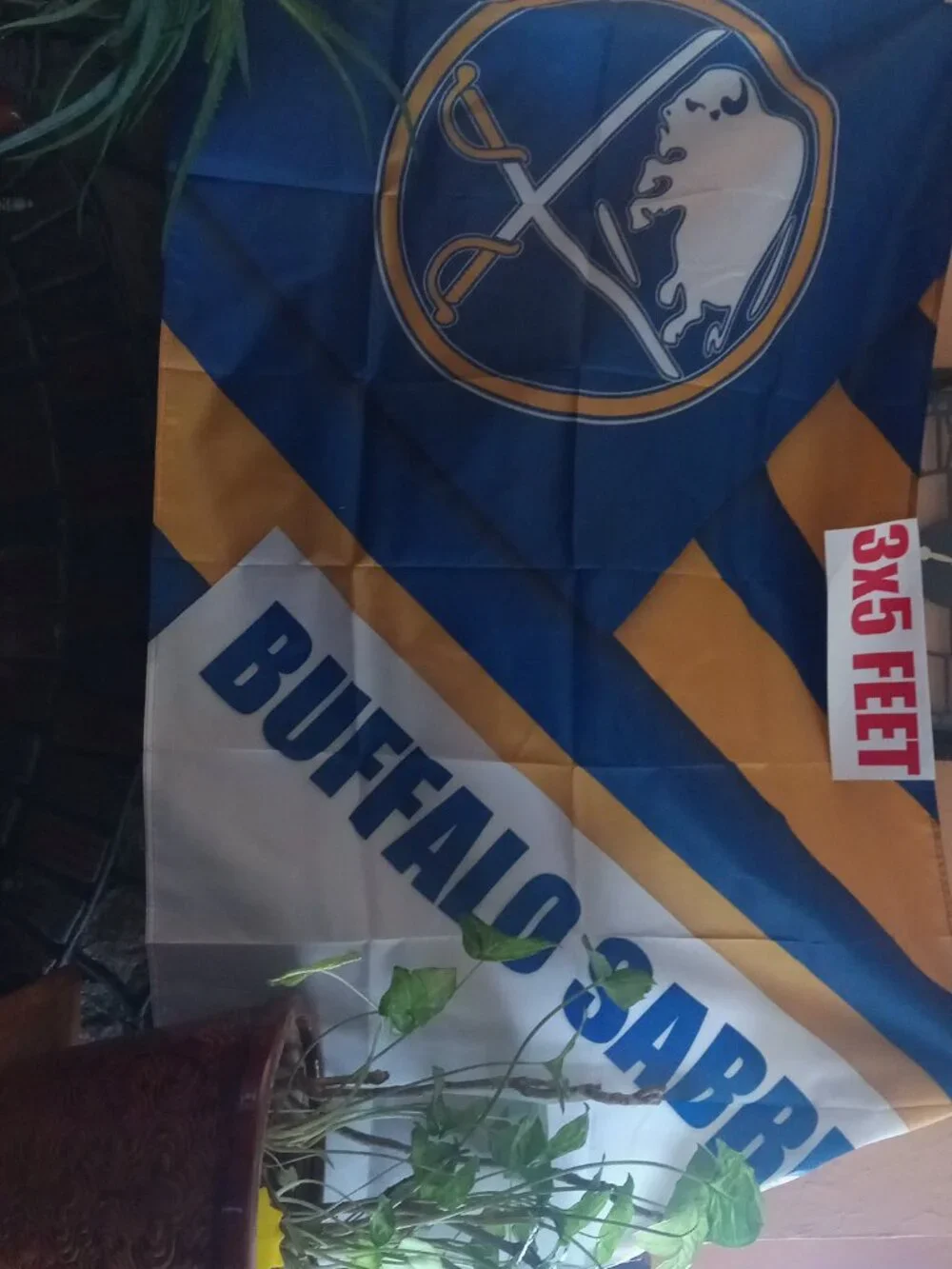 Buffalo Sabres Diagonal NHL 3X5 Feet Flag Banner Pole or Wall Decor